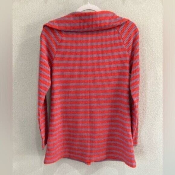 Soft Surroundings Thermal Boho Lagenlook Colorful Twee Button Long Stretch Top - Picture 6 of 6